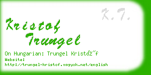 kristof trungel business card